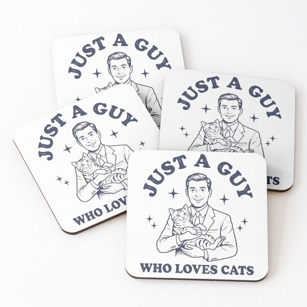 Item preview, JUST A GUY WHO LOVES CATS designed and sold by FaunaJam.