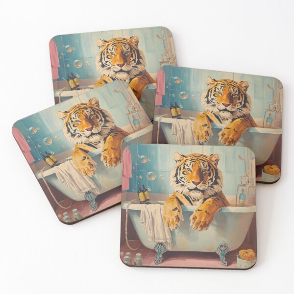 Item preview, Bathtub Tiger designed and sold by EllieHeartCo.