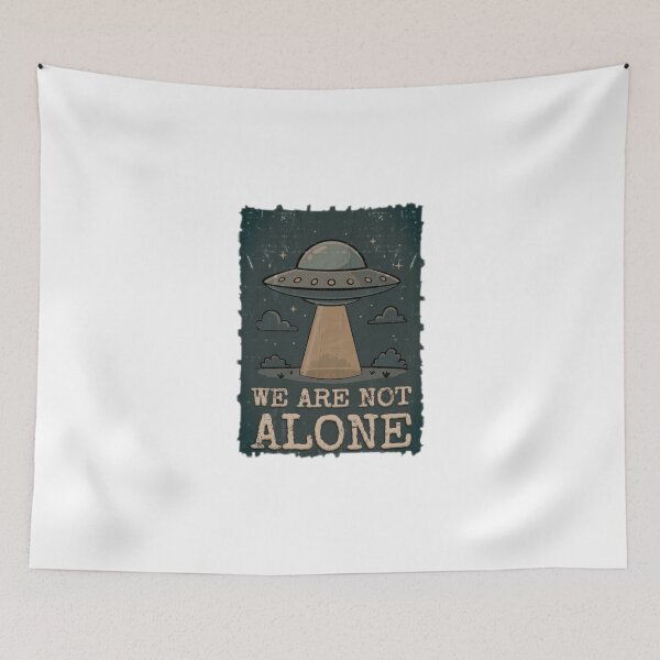 Item preview, WE ARE NOT ALONE – Vintage UFO Poster designed and sold by RonnyMilleo.