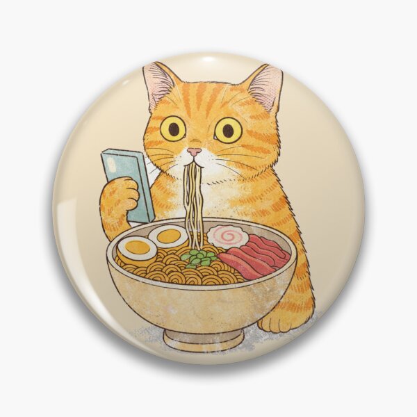 Item preview, Cat eating ramen designed and sold by Mavielle Blooms.