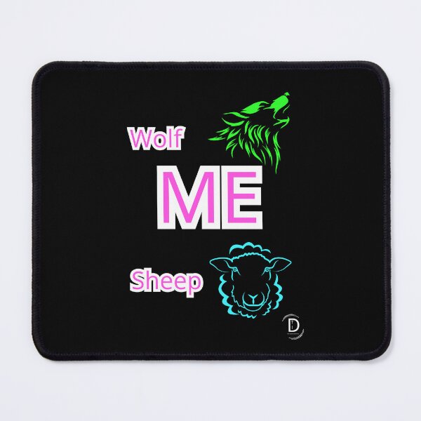 Item preview, Wolf vs Sheep (ME) - Leader Mindset & Motivational Black Version designed and sold by TheItaliandilemma.