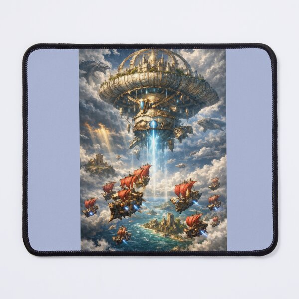 Item preview, Sky Ark Armada – Floating Fantasy City and Airship Fleet designed and sold by bubuandfriends.