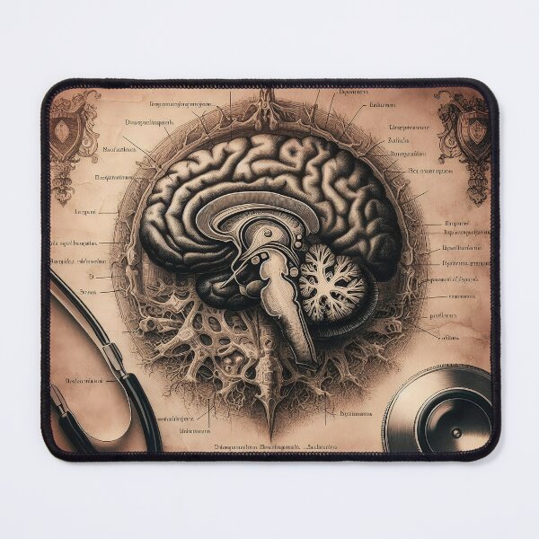 Item preview, ​Vintage Brain Anatomy Illustration | Antique Medical Art designed and sold by MouradStudio.