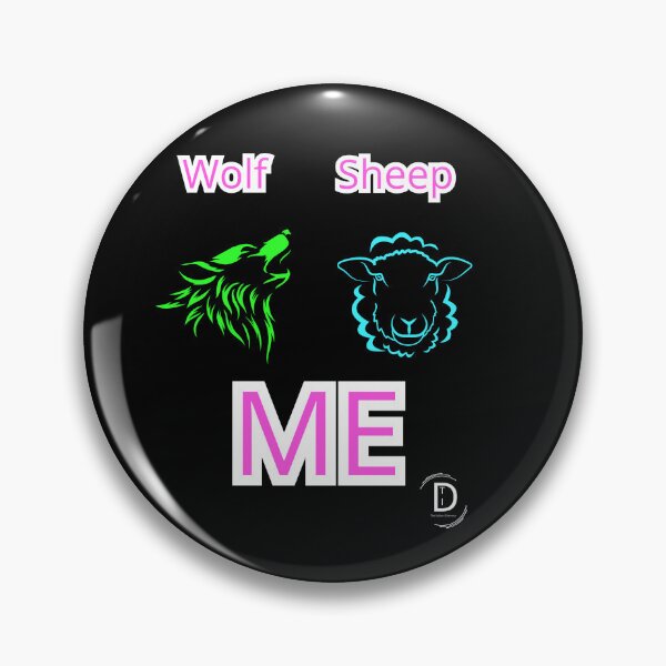 Item preview, Wolf vs Sheep (ME) - Leader Mindset & Motivational Black Version designed and sold by TheItaliandilemma.
