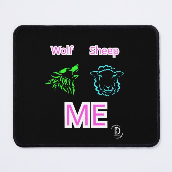 Item preview, Wolf vs Sheep (ME) - Leader Mindset & Motivational Black Version designed and sold by TheItaliandilemma.