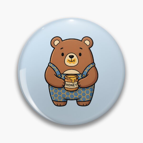 Artikelvorschau, cute bear with a honey pot entworfen und verkauft von aeaeaeae.