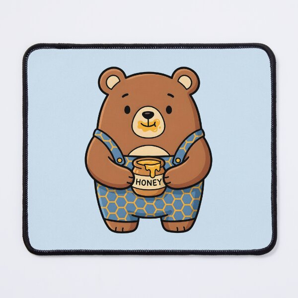 Artikelvorschau, cute bear with a honey pot entworfen und verkauft von aeaeaeae.