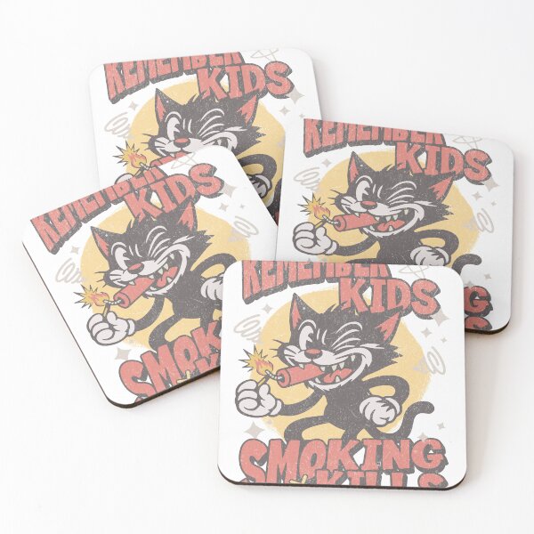 Item preview, Remember Kids Smoking Kills – Funny Dark Humor Cat Shirt designed and sold by Proto Lab Studio.