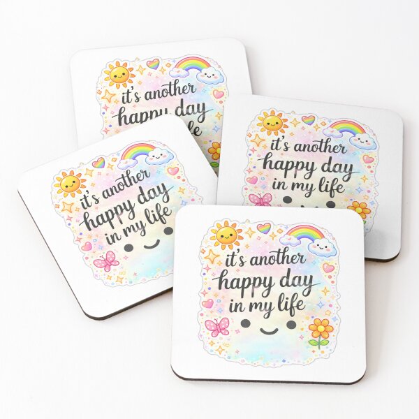 Item preview, It’s Another Happy Day In My Life – Cute Positive Quote Sticker designed and sold by JG-DigitalArts.