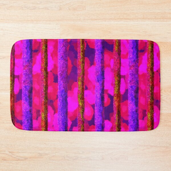 Item preview, Neon Pink Purple Glitter Stripes designed and sold by bubblegoth.