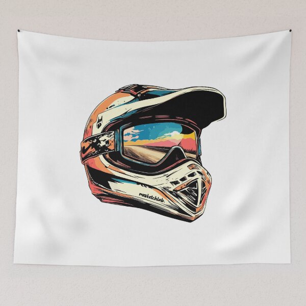 Item preview, VINTAGE MOTOCROSS HELMET designed and sold by stylaxzu.