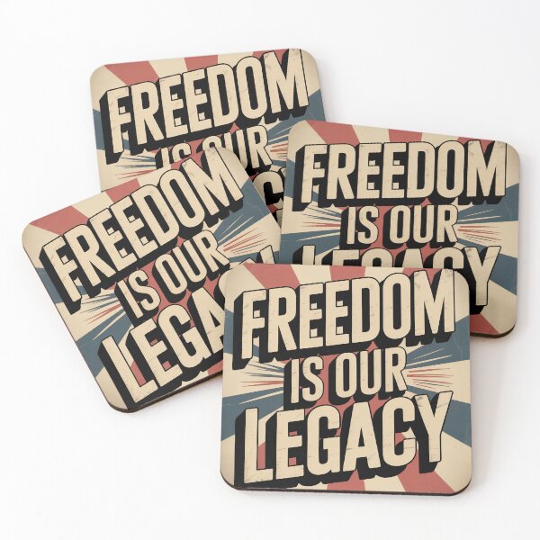 Item preview, FREEDOM IS OUR LEGACY – Retro Americana Typography designed and sold by OldGloryForge.