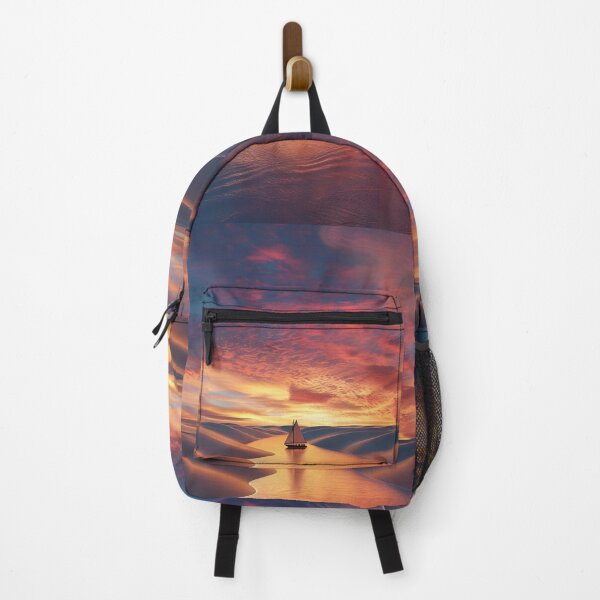Item preview, Surreal small sailboat drifting in a desert river designed and sold by dcrc.