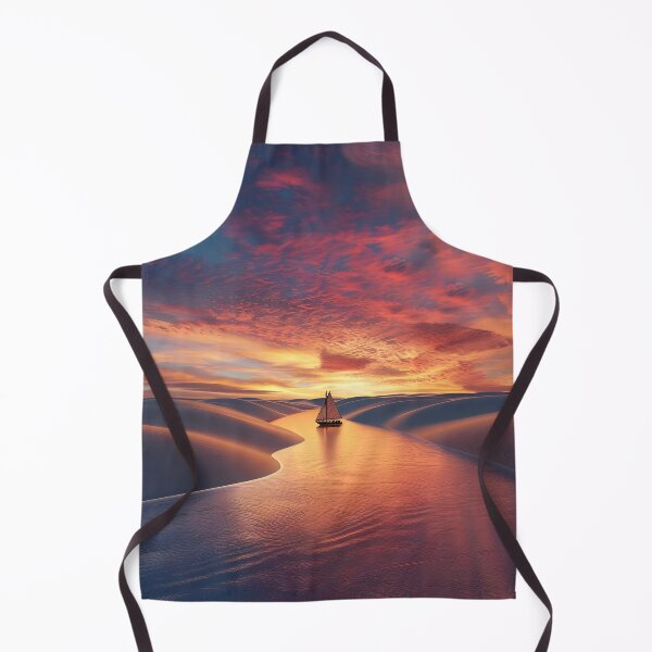 Item preview, Surreal small sailboat drifting in a desert river designed and sold by dcrc.
