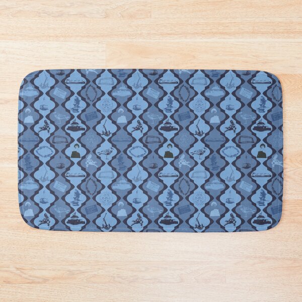 Item preview, Duluth Vertical Scallops in Blues designed and sold by Digitalmyth's Designs.