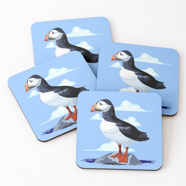 Item preview, Puffin Cute Atlantic Seabird standing on a rock designed and sold by BluedarkArt.
