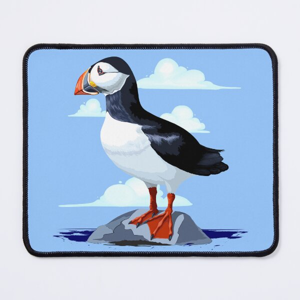 Item preview, Puffin Cute Atlantic Seabird standing on a rock designed and sold by BluedarkArt.