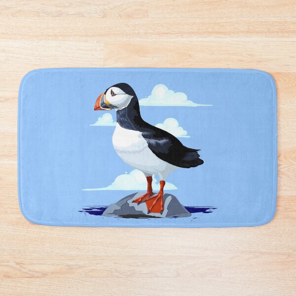Item preview, Puffin Cute Atlantic Seabird standing on a rock designed and sold by BluedarkArt.