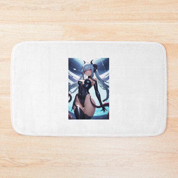 Item preview, Sumimano Sumifuyu Cyber Demon – Blue Hair Anime Girl Sci-Fi Bodysuit Art designed and sold by iloveanimechibi.