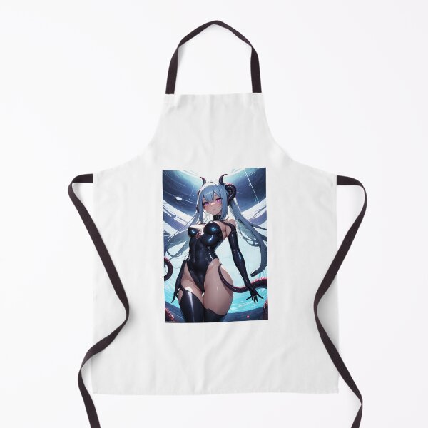 Item preview, Sumimano Sumifuyu Cyber Demon – Blue Hair Anime Girl Sci-Fi Bodysuit Art designed and sold by iloveanimechibi.