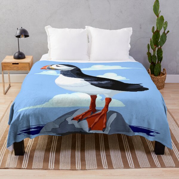 Item preview, Puffin Cute Atlantic Seabird standing on a rock designed and sold by BluedarkArt.