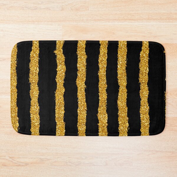 Item preview, Glam Gold Glitter Pinstripe Pattern designed and sold by bubblegoth.