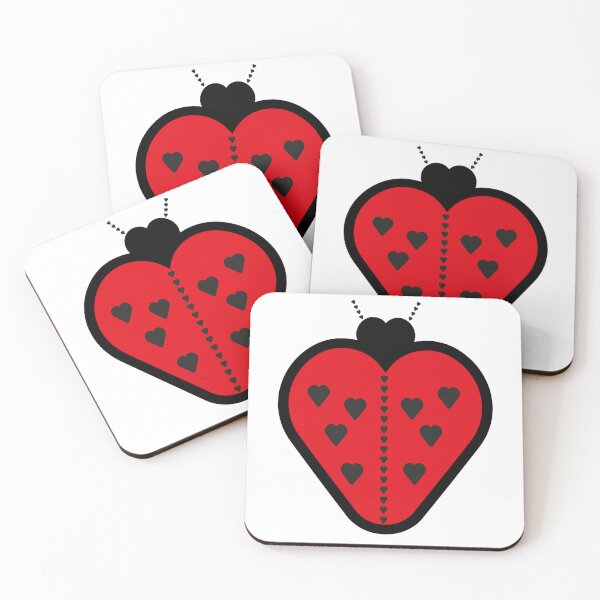 Item preview, Coccinella Quorè – Cute Heart Ladybug Character designed and sold by symbol4.