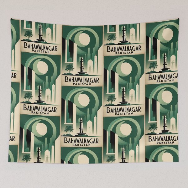 Item preview, Bahawalnagar Pakistan Retro Vintage Travel Souvenir designed and sold by TravelersGems.