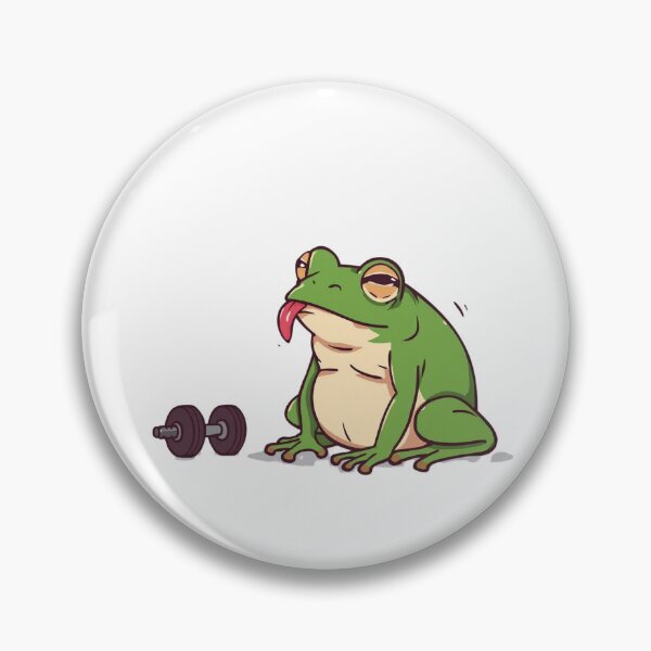Item preview, Tired Frog Gym Workout Funny Cartoon designed and sold by Katzpy.
