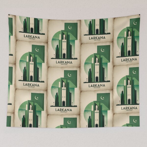 Item preview, Larkana Pakistan Retro Vintage Travel Souvenir designed and sold by TravelersGems.