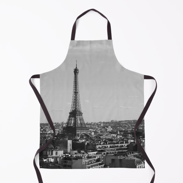 Item preview, Eiffel Tower, Paris, France panoramic landscape black and white photograph poster art print designed and sold by Astrid Arkhangelsky.