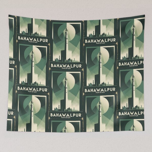Item preview, Bahawalpur Pakistan Retro Vintage Travel Souvenir designed and sold by TravelersGems.