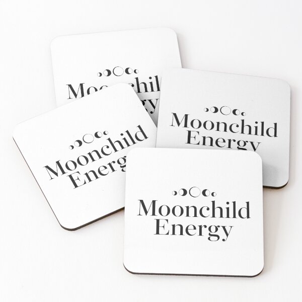 Item preview, Moonchild Energy Minimalist Quote - Celestial Moon Phases Art designed and sold by Siriusvibes.