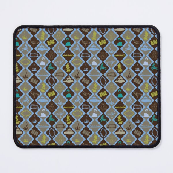 Item preview, Duluth Vertical Scallops on Brown Tan & Blue designed and sold by Digitalmyth's Designs.