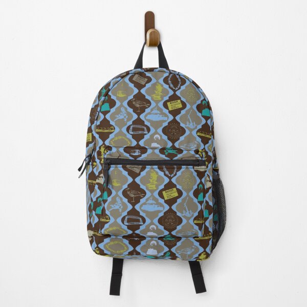 Item preview, Duluth Vertical Scallops on Brown Tan & Blue designed and sold by Digitalmyth's Designs.