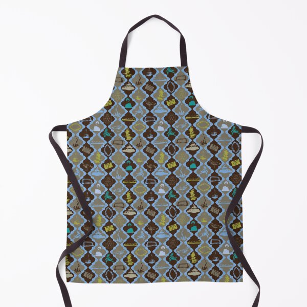 Item preview, Duluth Vertical Scallops on Brown Tan & Blue designed and sold by Digitalmyth's Designs.
