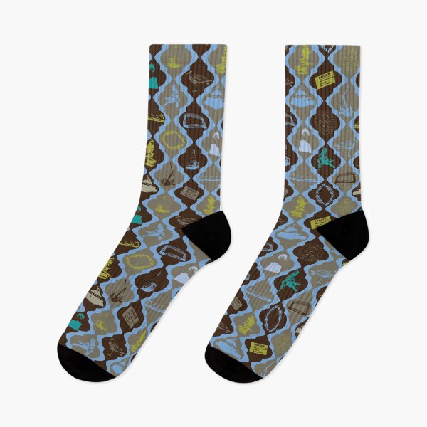 Item preview, Duluth Vertical Scallops on Brown Tan & Blue designed and sold by Digitalmyth's Designs.