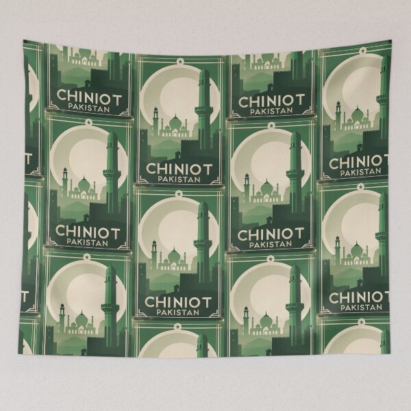 Item preview, Chiniot Pakistan Retro Vintage Travel Souvenir designed and sold by TravelersGems.