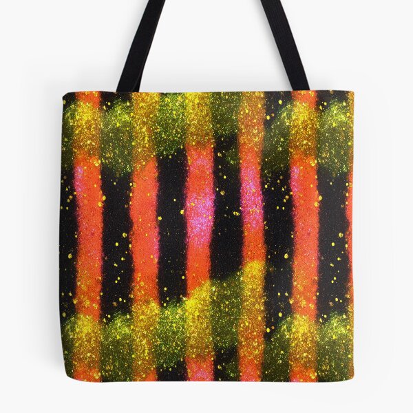 Item preview, Spooky Neon Glitter Stripe Pattern designed and sold by bubblegoth.