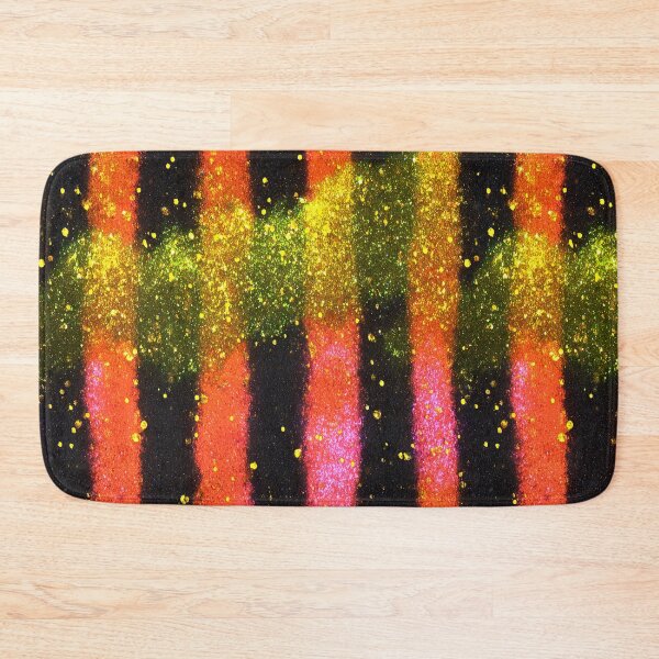 Item preview, Spooky Neon Glitter Stripe Pattern designed and sold by bubblegoth.