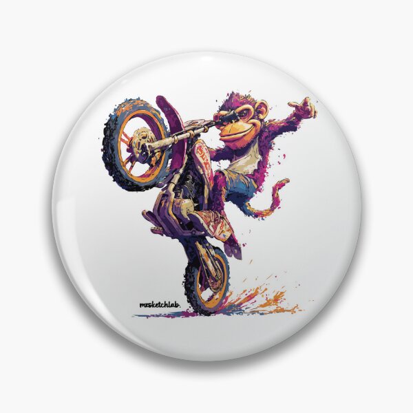 Item preview, MONKEY DOING A WHEELING designed and sold by stylaxzu.