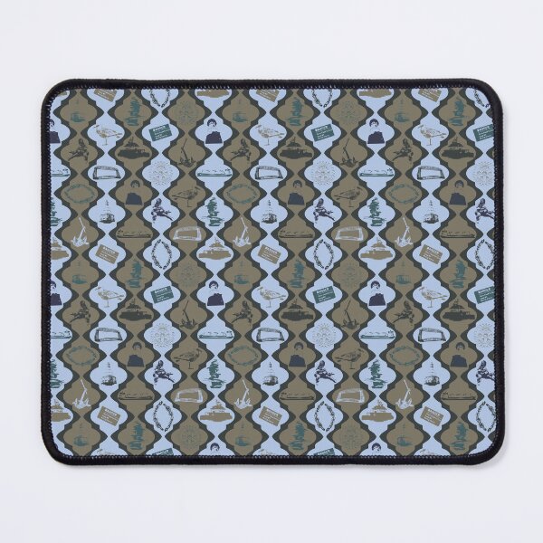 Item preview, Duluth Vertical Scallops on Tan & Blue designed and sold by Digitalmyth's Designs.