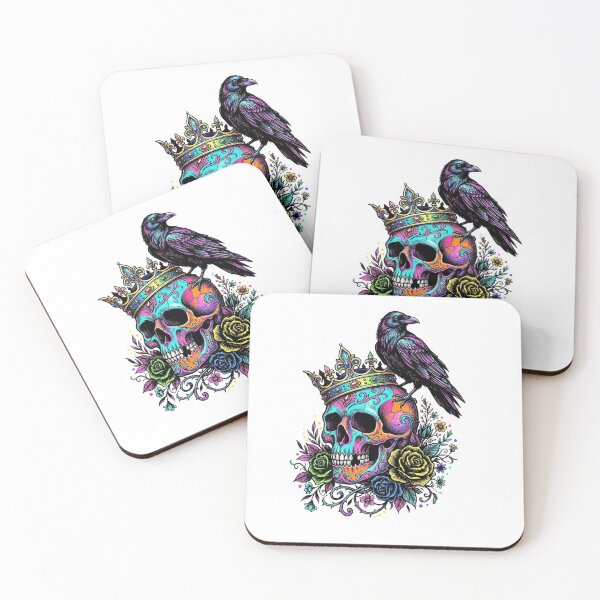 Item preview, Skull and flowers designed and sold by PP&RAINBOW SHOP.