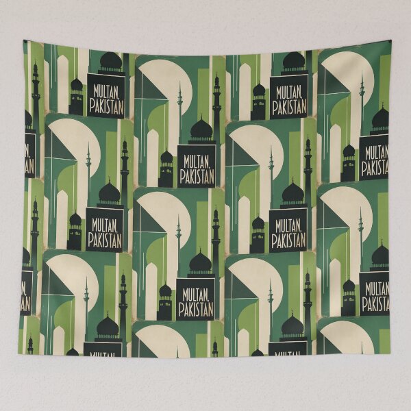 Item preview, Multan Pakistan Retro Vintage Travel Souvenir designed and sold by TravelersGems.