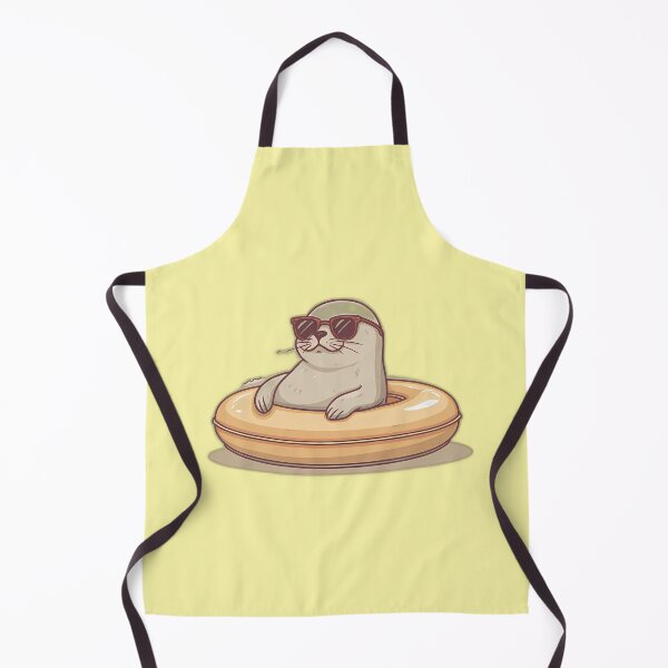 Item preview, Cool Seal in Sunglasses on Swim Ring – Lazy Pool Day Summer Cartoon designed and sold by Beachy Beasts.