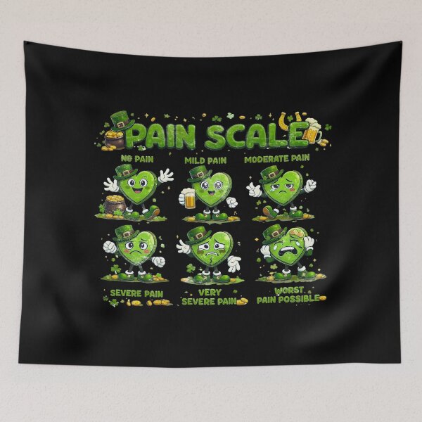 Item preview, Funny Nurse St Patrick's Day Pain Scale designed and sold by FreakyNaked.