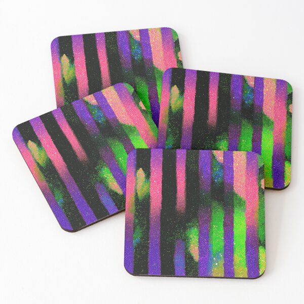 Item preview, Neon Purple Green Stripe Pattern designed and sold by bubblegoth.