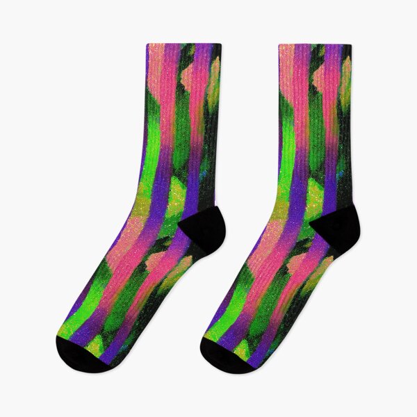 Item preview, Neon Purple Green Stripe Pattern designed and sold by bubblegoth.