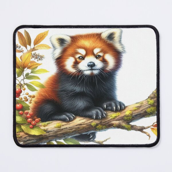 Item preview, Red Panda Forest Magic Art with Soft Autumn Vibes and Gentle Nature Energy designed and sold by FotoworldEdel.