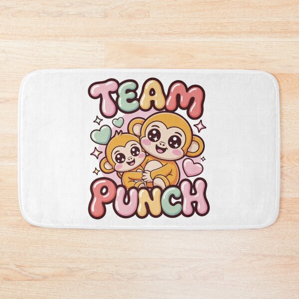 Item preview, Team Punch – Kawaii Monkey Hugging Baby Pink Pastel Bubble Sticker Graphic Tee | Cute Monkey Shirt designed and sold by DarylWelsh2024.